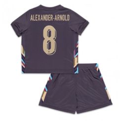 Kids Engeland Alexander-Arnold #8 Uitshirt EK 2024 Voetbalshirts Korte Mouw (+ Korte broeken)