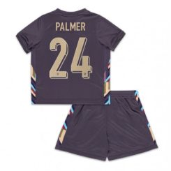 Kids Engeland Cole Palmer #24 Uitshirt EK 2024 Voetbalshirts Korte Mouw (+ Korte broeken)