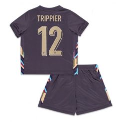 Kids Engeland Kieran Trippier #12 Uitshirt EK 2024 Voetbalshirts Korte Mouw (+ Korte broeken)