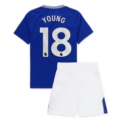 Kids Everton Ashley Young #18 Thuisshirt 2024-2025 Korte Mouw (+ Korte broeken)