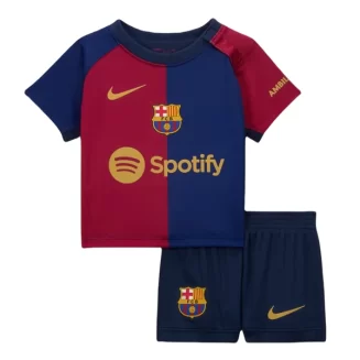 Kids FC Barcelona Thuisshirt 2024-2025 Korte Mouw (+ Korte broeken)