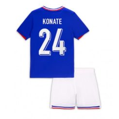 Kids Frankrijk Ibrahima Konate #24 Thuisshirt EK 2024 Voetbalshirts Korte Mouw (+ Korte broeken)