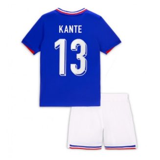 Kids Frankrijk Kante #13 Thuisshirt EK 2024 Voetbalshirts Korte Mouw (+ Korte broeken)