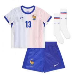 Kids Frankrijk Kante #13 Uitshirt EK 2024 Voetbalshirts Korte Mouw (+ Korte broeken)-1