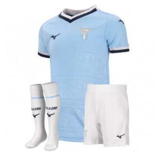 Kids Lazio Thuisshirt 2024-2025 Voetbalshirts Korte Mouw (+ Korte broeken)