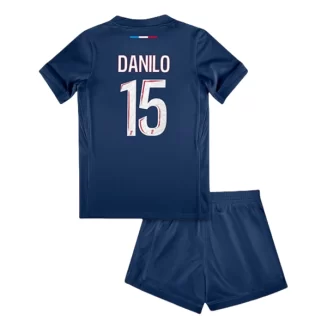 Kids Paris Saint-Germain Danilo Pereira #15 Thuisshirt 2024-2025 Korte Mouw (+ Korte broeken)