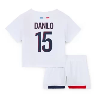 Kids Paris Saint-Germain Danilo Pereira #15 Uitshirt 2024-2025 Korte Mouw (+ Korte broeken)