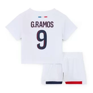 Kids Paris Saint-Germain Gonçalo Ramos #9 Uitshirt 2024-2025 Korte Mouw (+ Korte broeken)