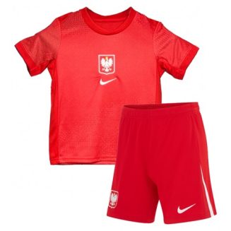 Kids Polen Uitshirt EK 2024 Voetbalshirts Korte Mouw (+ Korte broeken)