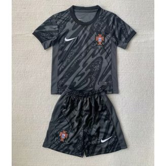 Kids Portugal Keeper Thuisshirt EK 2024 Voetbalshirts Korte Mouw (+ Korte broeken)