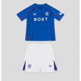 Kids Rangers Thuisshirt 2024-2025 Voetbalshirts Korte Mouw (+ Korte broeken)
