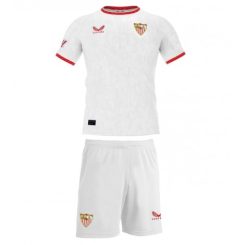 Kids Sevilla FC Thuisshirt 2024-2025 Voetbalshirts Korte Mouw (+ Korte broeken)