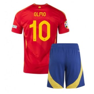 Kids Spanje Dani Olmo #10 Thuisshirt EK 2024 Voetbalshirts Korte Mouw (+ Korte broeken)
