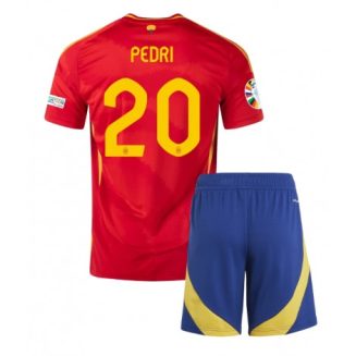 Kids Spanje Pedri Gonzalez #20 Thuisshirt EK 2024 Voetbalshirts Korte Mouw (+ Korte broeken)