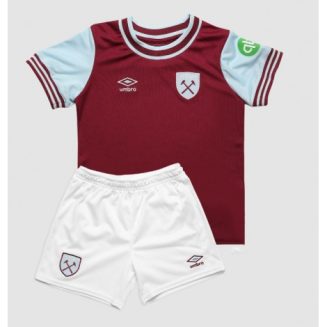 Kids West Ham United Thuisshirt 2024-2025 Voetbalshirts Korte Mouw (+ Korte broeken)