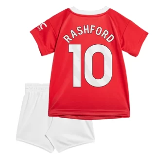 Kopen Kids Manchester United Marcus Rashford #10 Thuisshirt 2024-2025 Korte Mouw (+ Korte broeken)