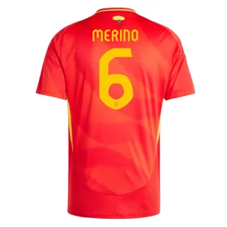 Kopen Spanje Thuisshirt EK 2024 Mikel Merino #6 Voetbalshirts Korte Mouw