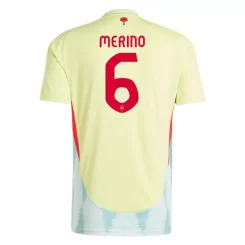 Kopen Spanje Uitshirt EK 2024 Mikel Merino #6 Voetbalshirts Korte Mouw