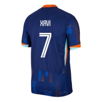 Nederland Xavi Simons #7 Uitshirt EK 2024 Voetbalshirts Korte Mouw