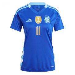 Kopen Dames Argentinië Angel Di Maria #11 Uitshirt Copa América 2024 Korte Mouw-1