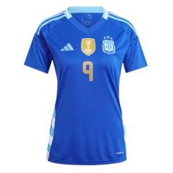 Kopen Dames Argentinië Julian Alvarez #9 Uitshirt Copa América 2024 Korte Mouw-1