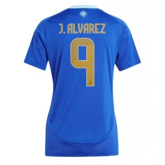 Kopen Dames Argentinië Julian Alvarez #9 Uitshirt Copa América 2024 Korte Mouw