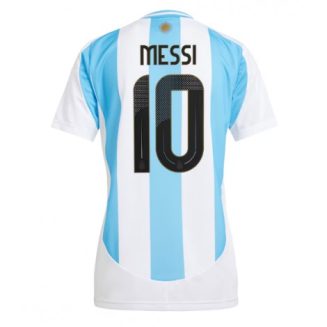 Kopen Dames Argentinië Lionel Messi #10 Thuisshirt Copa América 2024 Korte Mouw