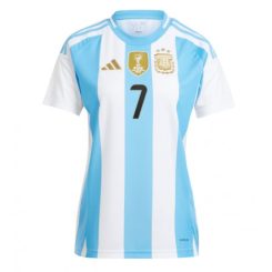 Kopen Dames Argentinië Rodrigo de Paul #7 Thuisshirt Copa América 2024 Korte Mouw-1