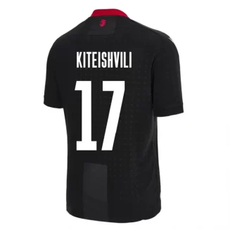 Kopen EK 2024 Georgië Otar Kiteishvili #17 Uitshirt Korte Mouw