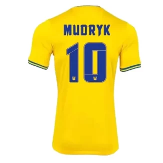 Kopen EK 2024 Oekraïne Mykhaylo Mudryk #10 Thuisshirt Korte Mouw