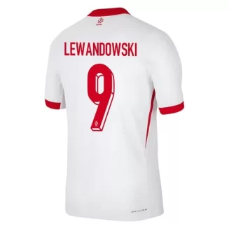 Kopen EK 2024 Polen Robert Lewandowski #9 Thuisshirt Korte Mouw