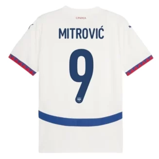 Kopen EK 2024 Servië Aleksandar Mitrović #9 Uitshirt Korte Mouw