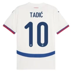 Kopen EK 2024 Servië Dusan Tadic #10 Uitshirt Korte Mouw