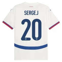 Kopen EK 2024 Servië Sergej Milinkovic-Savic #20 Uitshirt Korte Mouw