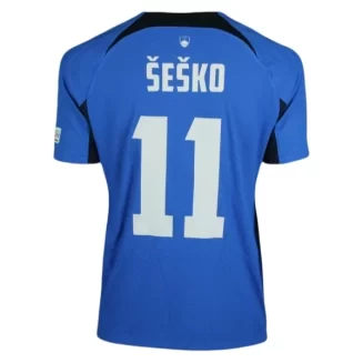 Kopen EK 2024 Slovenië Benjamin Šeško #11 Uitshirt Korte Mouw