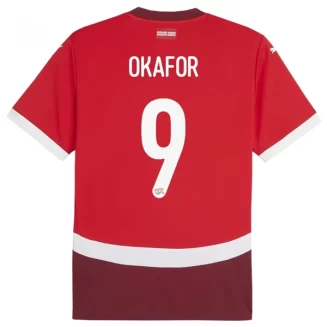 Kopen EK 2024 Zwitserland Noah Okafor #9 Thuisshirt Korte Mouw