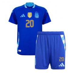 Kopen Kids Argentinië Alexis Mac Allister #20 Uitshirt Copa América 2024 Korte Mouw (+ Korte broeken)-1