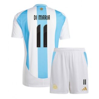 Kopen Kids Argentinië Angel Di Maria #11 Thuisshirt Copa América 2024 Korte Mouw (+ Korte broeken)