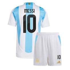 Kopen Kids Argentinië Lionel Messi #10 Thuisshirt Copa América 2024 Korte Mouw (+ Korte broeken)