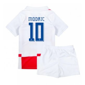 Kopen Kids Kroatië Luka Modric #10 Thuisshirt EK 2024 Korte Mouw (+ Korte broeken)