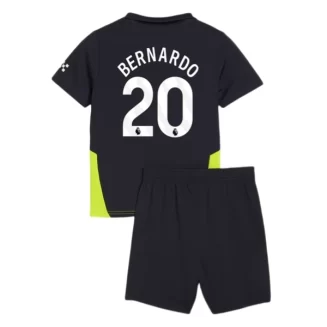 Kopen Kids Manchester City Bernardo Silva #20 Uitshirt 2024-2025 Korte Mouw (+ Korte broeken)