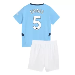 Kopen Kids Manchester City John Stones #5 Thuisshirt 2024-2025 Korte Mouw (+ Korte broeken)