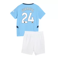 Kopen Kids Manchester City Joško Gvardiol #24 Thuisshirt 2024-2025 Korte Mouw (+ Korte broeken)