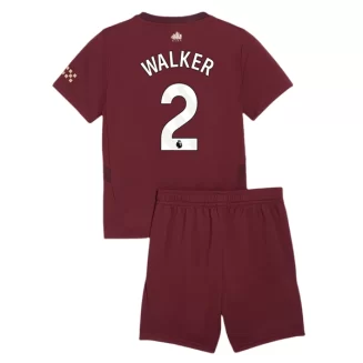 Kopen Kids Manchester City Kyle Walker #2 Derde Shirt 2024-2025 Korte Mouw (+ Korte broeken)