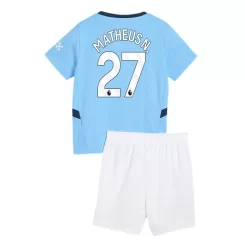 Kopen Kids Manchester City Matheus Nunes #27 Thuisshirt 2024-2025 Korte Mouw (+ Korte broeken)