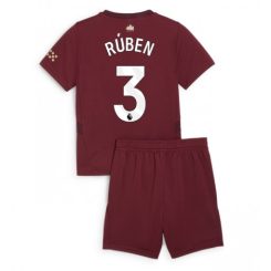 Kopen Kids Manchester City Ruben Dias #3 Derde Shirt 2024-2025 Korte Mouw (+ Korte broeken)