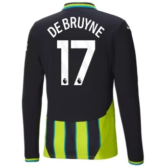 Kopen Manchester City Kevin De Bruyne #17 Uitshirt 2024-2025 Lange Mouwen