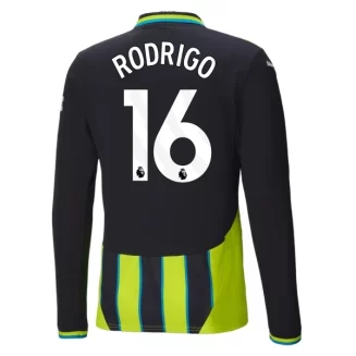 Kopen Manchester City Rodrigo #16 Uitshirt 2024-2025 Lange Mouwen