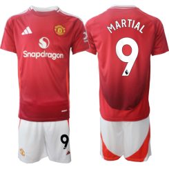 Kopen Manchester United Anthony Martial #9 Thuisshirt 2024-2025 Korte Mouw (+ Korte broeken)