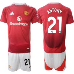 Kopen Manchester United Antony #21 Thuisshirt 2024-2025 Korte Mouw (+ Korte broeken)